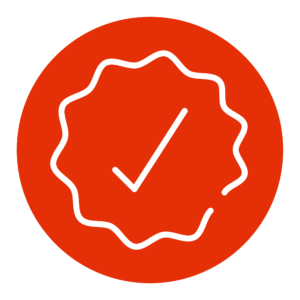 Icon für zertifizierte Qualität und Normkonformität