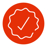Icon für zertifizierte Qualität und Normkonformität